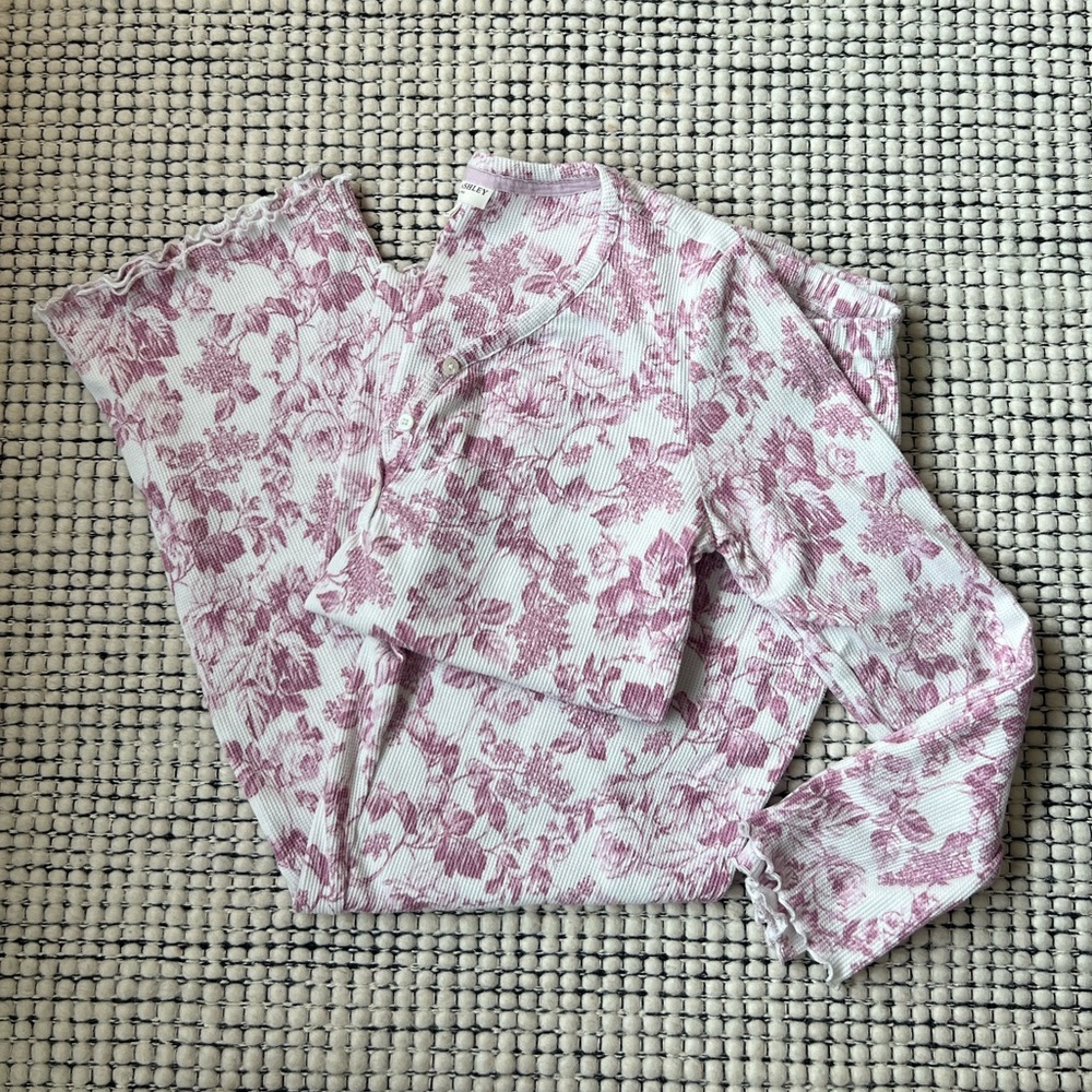 Pink Floral Pajama Set